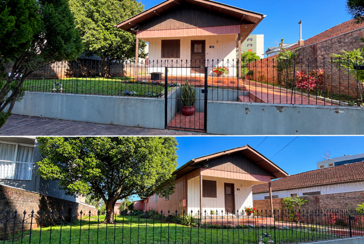 Terreno com casa mista à venda no Centro de Dois Irmãos/RS